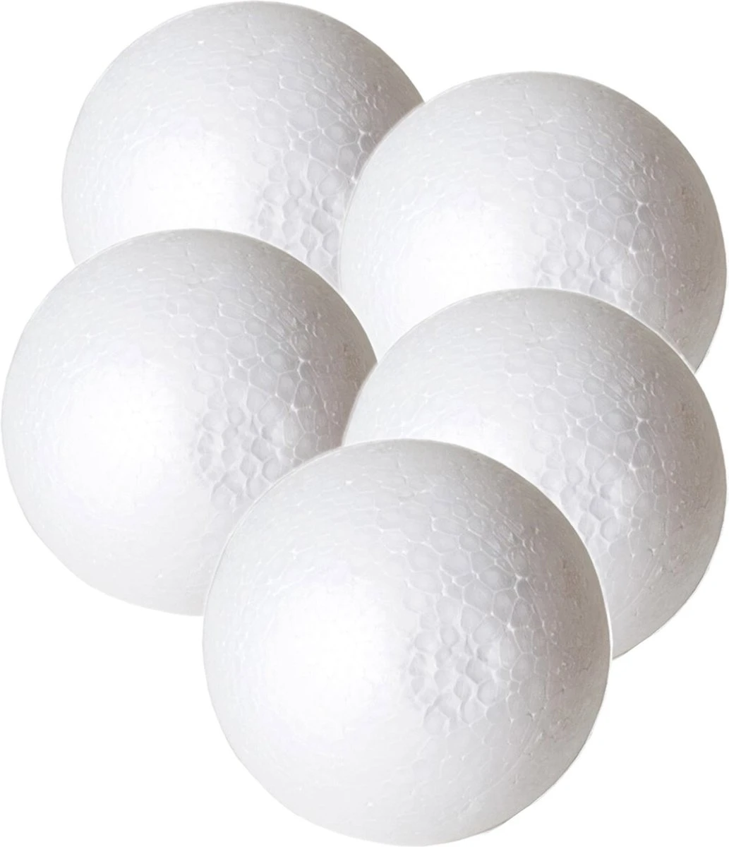 Paquet De 5 X Passe-temps En Polystyrène / DIY Boule / Sphère 9 Cm - Fabrication De Boules De Noël Matériel D'artisanat 3 Paquet De 5 X Passe-temps En Polystyrène / DIY Boule / Sphère 9 Cm - Fabrication De Boules De Noël Matériel D'artisanat