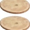 4x Morceaux De Disques D'écorce D'arbre De Décoration En Bois D35 Cm - Disques D'écorce D'arbre De Matériel De Passe- Hobby - Décorations De Noël -DUNI Magasin 1053x1200