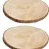 2x Morceaux De Disques D'écorce D'arbre De Décoration En Bois D25 Cm - Disques D'écorce D'arbre De Matériel De Passe- Hobby - Décorations De Noël -DUNI Magasin 1059x1200