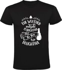 SOL'S Le Temps Dehors Est Effrayant, Mais La BIÈRE Est Si Délicieuse T-shirt Homme | Pull De Noël | Noël | De Noël | Père Noël | Père Noël | Bière | Chemise