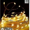 Éclairage De Noël LED Fil D'argent Flash 40 Lumières LED Blanc Chaud 200 Cm | Fonctionne Sur Piles -DUNI Magasin 1082x1200 1