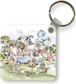 Porte-clés - Décoration De La Jungle - Enfants - Volkswagen Van - Plastique - Cadeau Sinterklaas - Cadeau De Noël - Cadeaux De Chaussures - Cadeaux à Distribuer