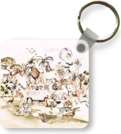 Porte-clés - Volkswagen Bus - Enfants - Animaux - Plastique - Rond - Sinterklaas Present - Noël Gift - Shoe Presents - Distribution Presents