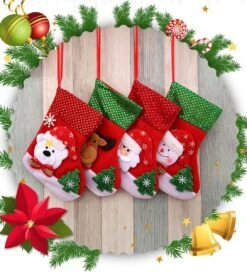 Noël Family Set B: 2 * Santa Hat + 2 * Noël Chaussettes (medium) + 2 * Noël Gift Bag - Noël Hanging Ornements Gift Bags Gift Bags - Christmas Tree Pendant, Christmas Decoration For Christmas Party -DUNI Magasin 1089x1200 1