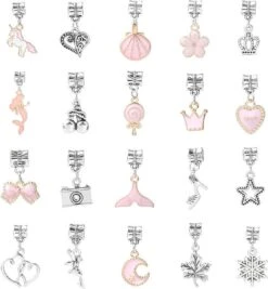 Calendrier De L'Avent - Perles - Bracelet Avec Breloques - Bracelet DIY - Cadeau Filles - Cadeau Dames - Cadeau De Noël - Cadeau Sinterklaas - Charms - Breloques - Bracelet - Cadeau - Paquet Cadeau - Rose - Cadeau Bracelet Rose -DUNI Magasin 1110x1200 2