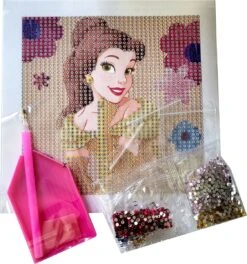 Disney Princess - Peinture Au Diamant - Belle - Artisanat - 6 Feuilles D'autocollants - Sinterklaas - Noël - Cadeau De Chaussure - Cadeau - Anniversaire -DUNI Magasin 1124x1200