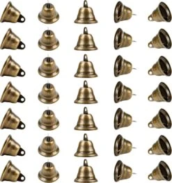 Belle Vous Lot De 35 Clochettes Vintage Bronze Hobby - 40 X 35 Mm - Mini Clochettes à Suspendre Pour DIY , Décorations, Noël, Bijoux, Carillons à Vent Et Apprentissage De La Propreté Pour Chiens