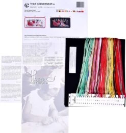 Thea Gouverneur - Kit Point De Croix Avec Motif De Comptage - 555.05 - Fils DMC Pré-triés - Père Noël - Aida Zwart - 46 Cm X 25 Cm - Kit DIY 9 Thea Gouverneur - Kit Point De Croix Avec Motif De Comptage - 555.05 - Fils DMC Pré-triés - Père Noël - Aida Zwart - 46 Cm X 25 Cm - Kit DIY -DUNI Magasin 1134x1200 1
