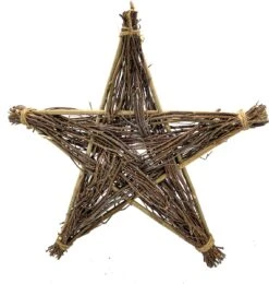 Poinsettia Tressé Avec Des Saules De Naturn Christmas | Boutures Naturelles De Noël | Décoration De Fête Durable | Décoration De Vacances | Marron