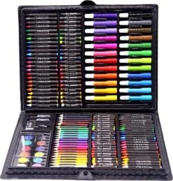 Valise De Dessin Pour Enfants - 168 Pièces - Ensemble De Dessin - Crayons De Couleur - Aquarelle - Craie - Sinterklaas - Noël - Cadeau Pour Enfants