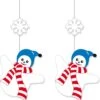 2x Pcs Fête/déco Décoration Plafond Pendentif Bonhomme De Neige Thème Hiver - Après Ski Ou Noël - 50 X 30 Cm -DUNI Magasin 1160x1200 1