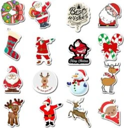 50x Autocollant De Noël Avec Le Père Noël, Le Bonhomme De Neige, Le Traîneau, Etc. Belle Décoration De Noël Pour Fenêtre, Mur, Cadeaux, Etc. -DUNI Magasin 1164x1200 7