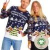 Ugly Christmas Sweater Women & Men - Pull De Noël "Santa Claus Is Coming To Town" - 100% Katoen Biologique - Pull De Noël Homme & Femme Taille L -DUNI Magasin 1171x1200