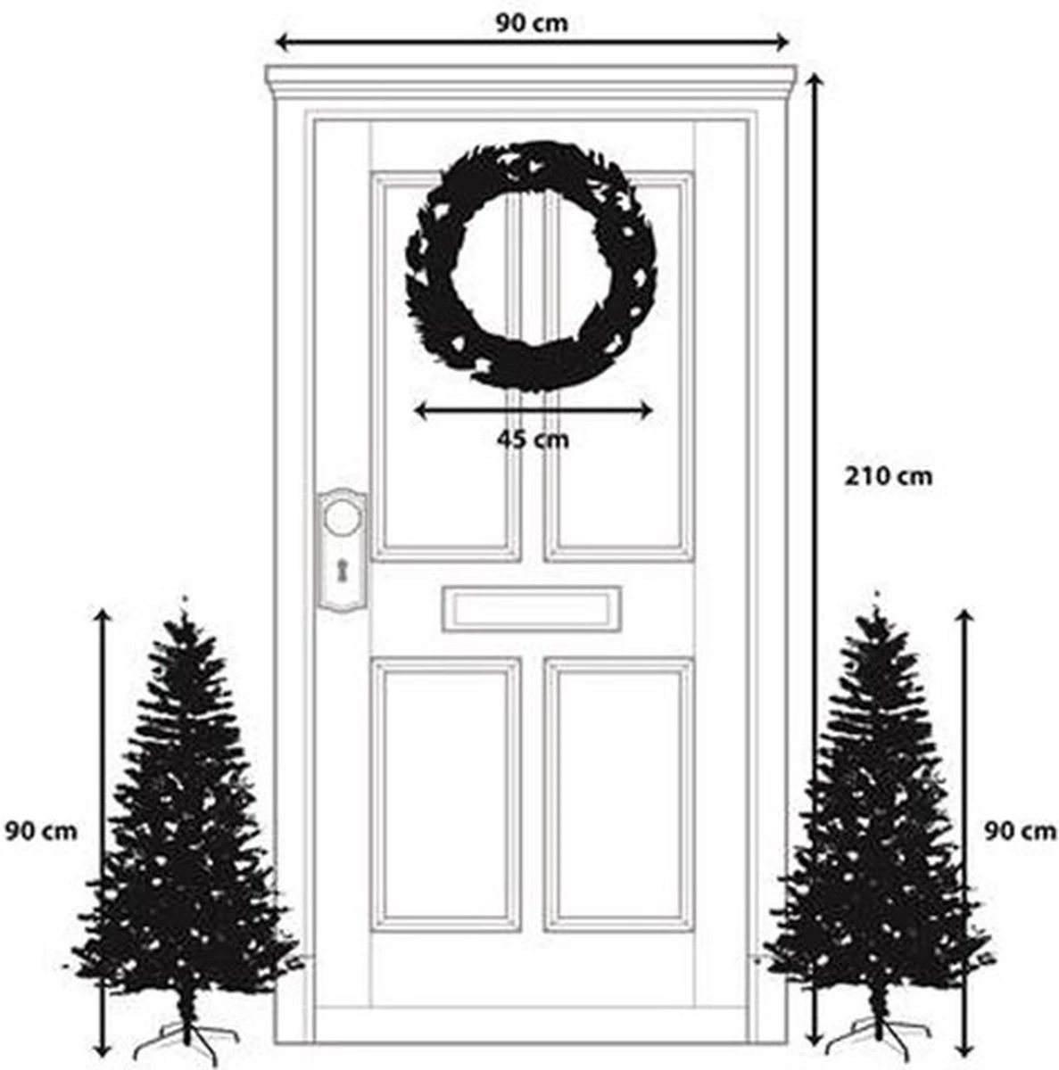 Sapin De Noël Avec Guirlande Et Lumières De Noël Rural - Sans Boules De Décorations De Noël De Noël Avec LED 5 Sapin De Noël Avec Guirlande Et Lumières De Noël Rural - Sans Boules De Décorations De Noël De Noël Avec LED – Image 3