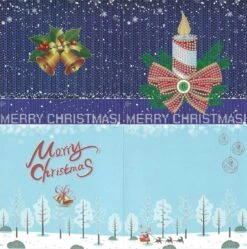 Cartes De Noël Peinture De Diamants 15x15 - 8 Pièces - Dont 8 Enveloppes Blanches - Ensemble Complet -DUNI Magasin 1189x1200 3