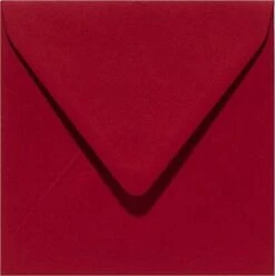 Enveloppe Papicolor Carré 14 Centimètres Noël Rouge 105gr-CV 6 Pièces - 140x140 Mm