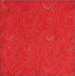 15x Serviettes Sur Le Thème De Noël 40 X 40 Cm Impression Déco Luxe Rouge - Décorations De Table Pour Le Dîner De Noël