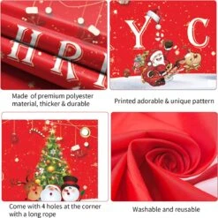 Bannière De Joyeux Noël En Plein Air, Bannière De Signe De Porche De Noël Décorations Suspendues Fournitures Jardin Cour Bannières Rouges Pour Toile De Fond De Cabine Photo De Noël En Intérieur -DUNI Magasin 1198x1200 11