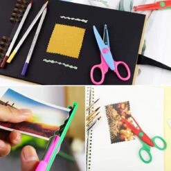 Ciseaux à Cranter - Ensemble De 6 Ciseaux à Cranter Pour Enfants - Ciseaux Pour Enfants - Ciseaux D'artisanat - Ciseaux Zigzag - Convient Pour Scrapbooking, Album Photo, école, Papier, Agenda - Créatif - Noël - Cadeau De Noël -DUNI Magasin 1198x1200 4