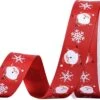 Ruban De Noël 25mm (2.5cm) | Ruban Ondulé Gros-grain | Ruban De Noël De Luxe | Happy Noël Flocon De Neige | Rouge (250) | Rouleau : 10 Mètres -DUNI Magasin 1200x1003 2