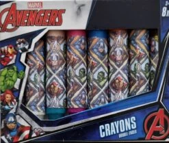 Crayons De Cire Marvel Avengers - Multicolore - Cire - Set De 8 - Crayons - Crayons De Cire - Crayons De Cire - Crayons De Cire - Cadeau - Cadeau De Noël - Créatif - Couleurs - Dessin