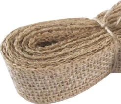 Ruban Jute Ruban 25mm (2.5cm) | Ruban De Toile De Jute Naturel | Marron Beige | Ruban De Noël | Ruban Cadeau | Ruban De Décoration | Rouleau : 3 Mètres