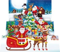 Cartes De Noël Adorzy Peinture De Diamants - Cartes 3D - 8 Pièces - 15x15 Cm - Forfait Peinture De Diamants Complet - Pour Adultes Et Enfants -DUNI Magasin 1200x1033