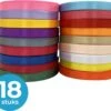 Ruban De Satin Dayshake - 18 Couleurs - Ruban Cadeau - Ruban De Noël - 10 Mm X 22,5 Mètres - Rubans De Satin - Zwart, Rouge, Vert, Or, Wit, Blauw -DUNI Magasin 1200x1036