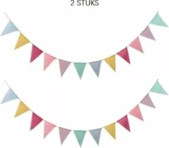 Guirlandes Et Drapeaux Jute Couleurs -|2 Pcs Guirlandes Et Drapeaux Lin | Guirlande D'anniversaire - Fête| De Noël| Mariage| New An|Jours Fériés|4 Mètres Pour L'intérieur Et L'extérieur