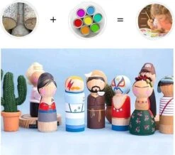 Lot De 50 Poupées En Bois Inachevées, Figurines En Bois à Peinture Pour Bricolage, Coloriage, Famille, Homme, Femme, Garçon, Fille, Décoration D'anniversaire De Noël . -DUNI Magasin 1200x1058