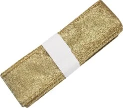 Ruban De Noël Avec Fil De Fer | Look Lin Satiné | Ceinture De Tissage 38mm (3,8cm) | Bande De Paillettes Goud | Bordure En Lurex Doré | Ruban De Noël Ruban Scintillant | Ruban De Tissus | Ruban Cadeau | Longueur: 3 Mètres -DUNI Magasin 1200x1061