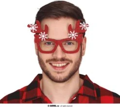 Glitter - Costume De Noël Et Du Nouvel An - Lunettes De Noël à Paillettes Rouges Rudolf - Rouge - Noël - Déguisements D'habillage