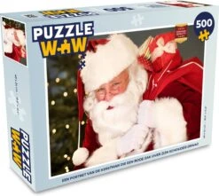 Puzzle Un Père Noël Portant Un Sac Rouge Sur Son épaule - Puzzle - Puzzle 500 Pièces - Noël - Cadeau - Cadeau De Noël Pour Hommes, Femmes Et Enfants - Sinterklaas Présente - Sinterklaas Pour Les Grands Enfants