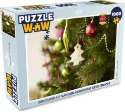 Puzzle Un Gros Plan D'un Sapin De Noël Décoré - Puzzle - Puzzle 1000 Pièces Adultes - Noël - Cadeau - Cadeau De Noël Pour Hommes, Femmes Et Enfants - Sinterklaas Présente - Sinterklaas Pour Les Grands Enfants