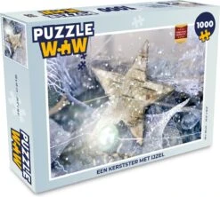 Puzzle Un Poinsettia Avec Du Givre - Puzzle - Puzzle 1000 Pièces Adultes - Noël - Cadeau - Cadeau De Noël Pour Hommes, Femmes Et Enfants - Sinterklaas Cadeaux - Sinterklaas Pour Les Grands Enfants