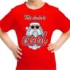 Mauvaise Chemise / T-shirt De Noël - Ce Mec Est Cool Avec Cool Santa Red Pour Les Enfants - Vêtements De Noël / Tenue De Noël M (116-134)