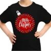 Wrong Christmas Shirt / T-shirt - Grande Boule De Noël Joyeux Noël Noir Pour Enfants - Vêtements De Noël / Tenue De Noël XL (164-176)