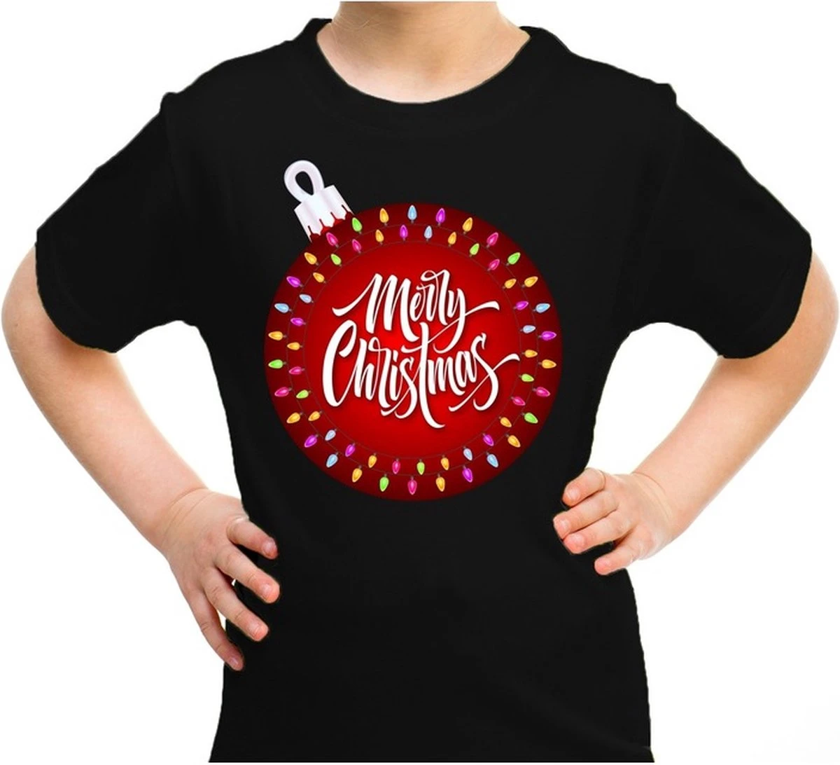 Wrong Christmas Shirt / T-shirt - Grande Boule De Noël Joyeux Noël Noir Pour Enfants - Vêtements De Noël / Tenue De Noël XL (164-176) 3 Wrong Christmas Shirt / T-shirt - Grande Boule De Noël Joyeux Noël Noir Pour Enfants - Vêtements De Noël / Tenue De Noël XL (164-176)