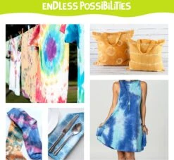 THE TWIDDLERS Kit Complet De Teinture De Cravate 204 Pièces Avec Boîte Cadeau, 32 Couleurs - Tissu, Vêtements, T-shirt, Chaussures Pour Femmes, Sac - Artisanat, Cadeau De Noël Pour Adolescents, Garçons Et Filles -DUNI Magasin 1200x1101