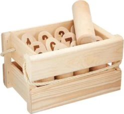 Jeu De Lancer En Bois HaveFun - Molkky - Number Kub - Kubb Set - Extra Groot - Jouets Jouets De Plein Air - Cônes En Bois - Cadeau - Sinterklaas / Noël