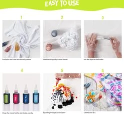 THE TWIDDLERS Kit Complet De Teinture De Cravate 204 Pièces Avec Boîte Cadeau, 32 Couleurs - Tissu, Vêtements, T-shirt, Chaussures Pour Femmes, Sac - Artisanat, Cadeau De Noël Pour Adolescents, Garçons Et Filles -DUNI Magasin 1200x1103