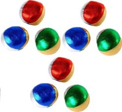 Balles De Jonglage 9 Pièces - 4 Couleurs - Brillantes - Jouets D'intérieur - Sinterklaas - Noël - Cadeau Chaussures