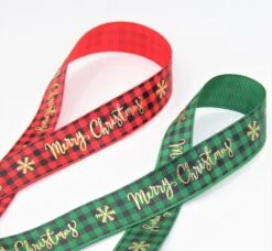 Ruban De Noël Diamant Merry Christmas 25mm (2,5cm) | Ruban Gros-Grain De Luxe Ruban Côtelé | Vert + Rouge Zwart Or | Ruban De Noël | Ruban Cadeau | 2x3 Mètres -DUNI Magasin 1200x1106 1