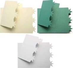 Set De Cartes Doubles - Avec étoile De Noël En Relief - 40 Pièces - 3 Couleurs - Avec Enveloppes Blanches - Créez Des Cartes De Vœux Pour Toutes Les Occasions