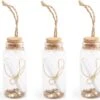 3x Pièces De Décoration Pendentifs Flacons Avec Bouteille En Parchemin Courrier 7,4 X 3 Cm - Décoration De Mariage / Décoration De Noël