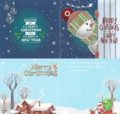 Cartes De Noël Peinture De Diamants 15x15 - 8 Pièces - Dont 8 Enveloppes Blanches - Ensemble Complet -DUNI Magasin 1200x1144 1