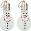 2x Lumières De Noël Bonhomme De Neige Avec éclairage LED 18 Cm - Décoration Décorations Pour Sapins De Noël - Lumières LED Bonhomme De Neige / Bonhomme De Neige