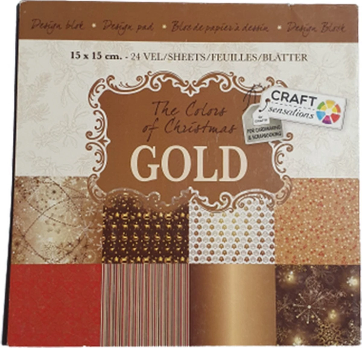 Craft Noël Design Block Argent / Goud - Set De 2 Blocs - 24 Feuilles Avec 24 Motifs - Craft Sensations - Deco Time - Christmas Designpad - Noël - Hobby - Vacances 4 Craft Noël Design Block Argent / Goud - Set De 2 Blocs - 24 Feuilles Avec 24 Motifs - Craft Sensations - Deco Time - Christmas Designpad - Noël - Hobby - Vacances – Image 2