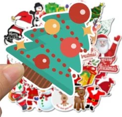 50x Autocollants De Noël Divers - Vacances - Ensemble D'autocollants De Noël - X-mas - Sapin De Noël, Renne Et Père Noël Pour La Saison De Noël - Noël -DUNI Magasin 1200x1153 2