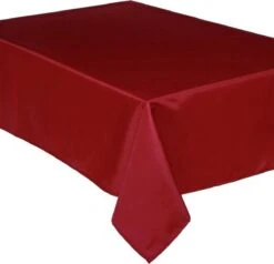 Nappe BRYN - Rouge Foncé - Plastique - 137 X 274 Cm - Fête- Noël - Anniversaire - Saint Nicolas - Pasen - Fêtes - Mariage